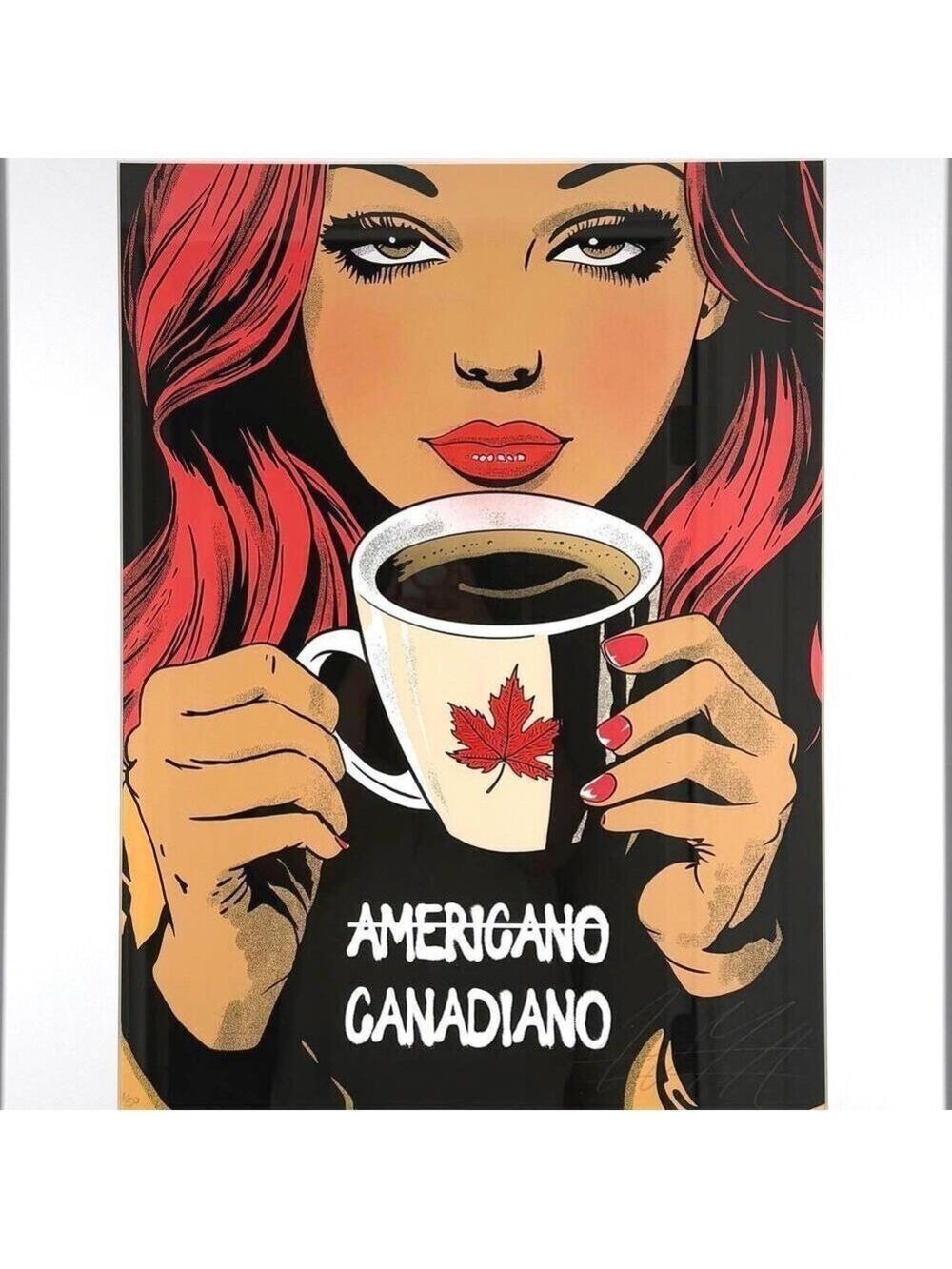 Whatisadam - Canadiano Limited Edition 1/50 Framed Print Pop Canadian Street Art - Picture 2 of 6